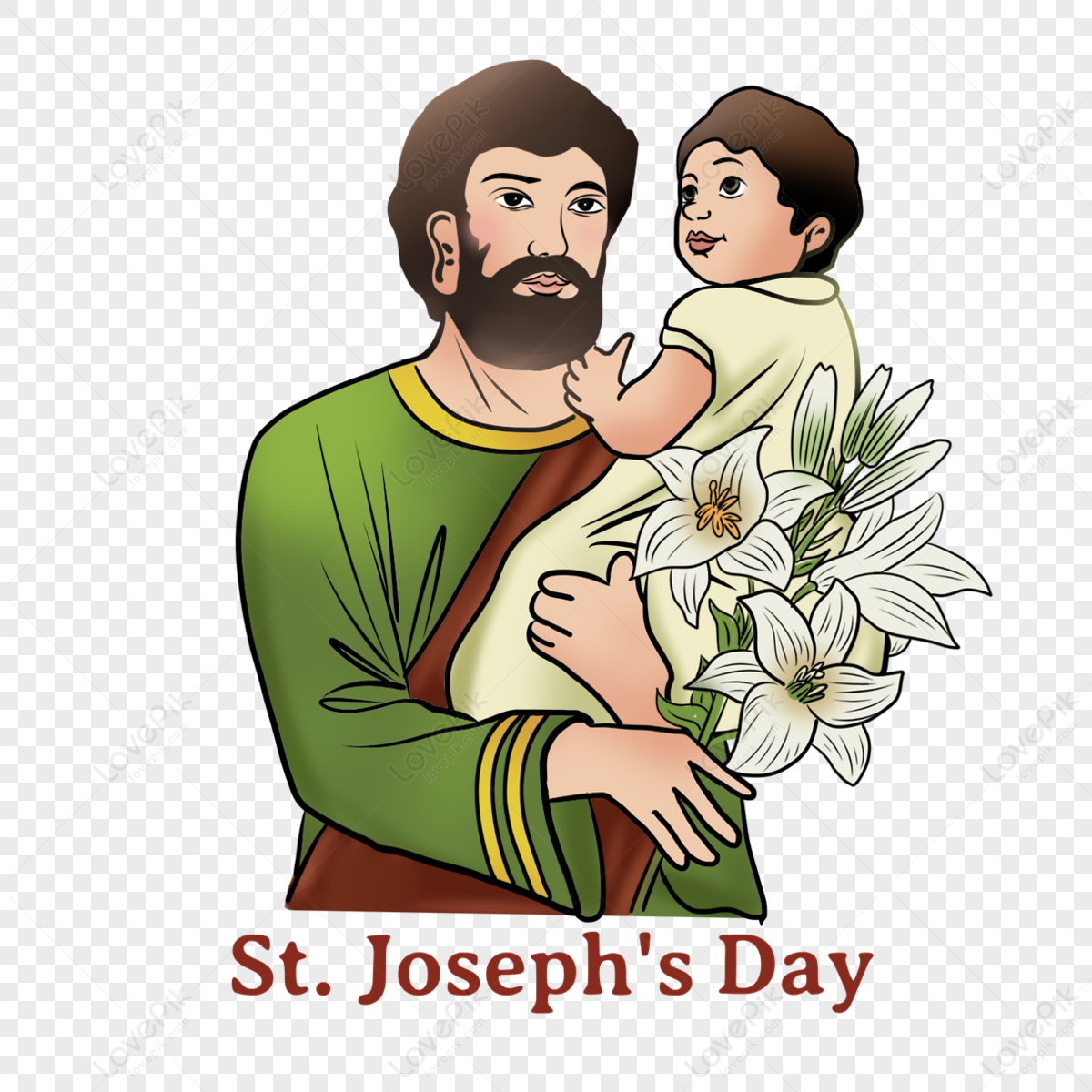 St. Josephs Day Holding Children,childrens Day,st Josephs Day,holiday