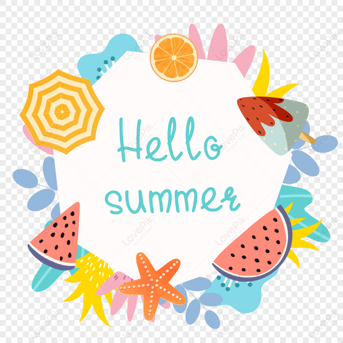 summer-plant-watermelon-fruit-border-illustration-sea-template-free-png