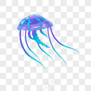 Blue Jellyfish PNG Images With Transparent Background | Free Download ...