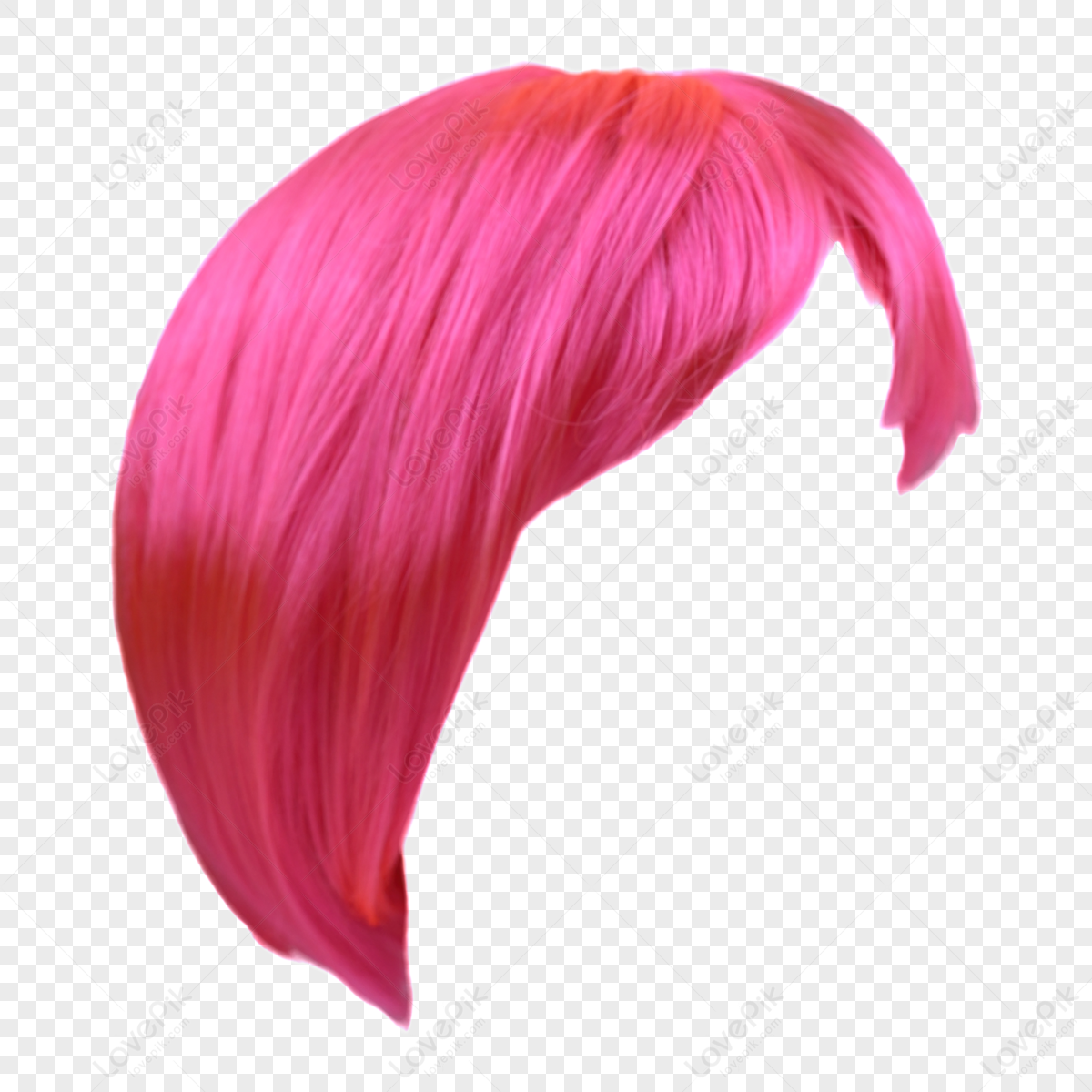 Pink Hair PNG Images With Transparent Background Free Download