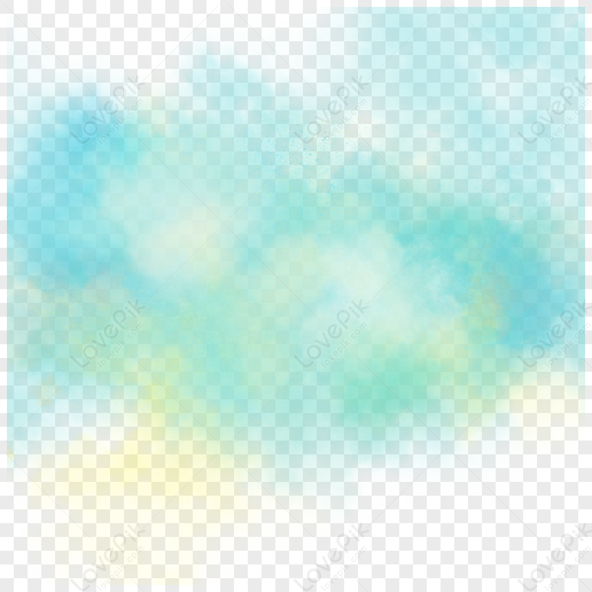 Yellow And Blue Abstract Watercolor Explosion Smoke,splash,splashing ...