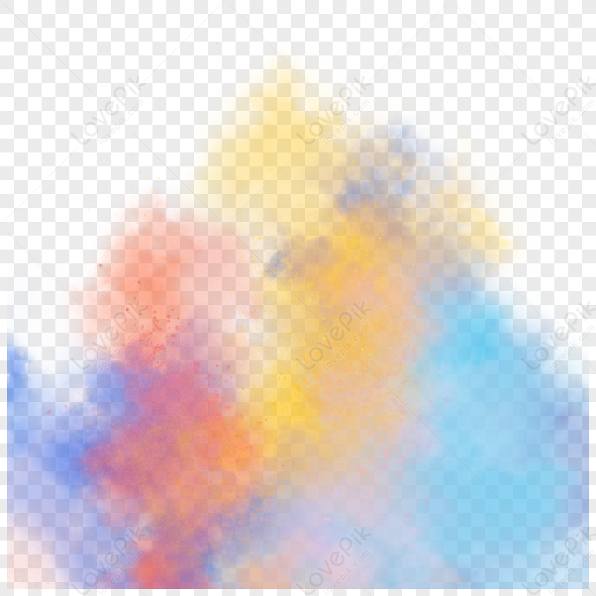 Yellow Orange And Blue Abstract Watercolor Explosion Smoke,texture