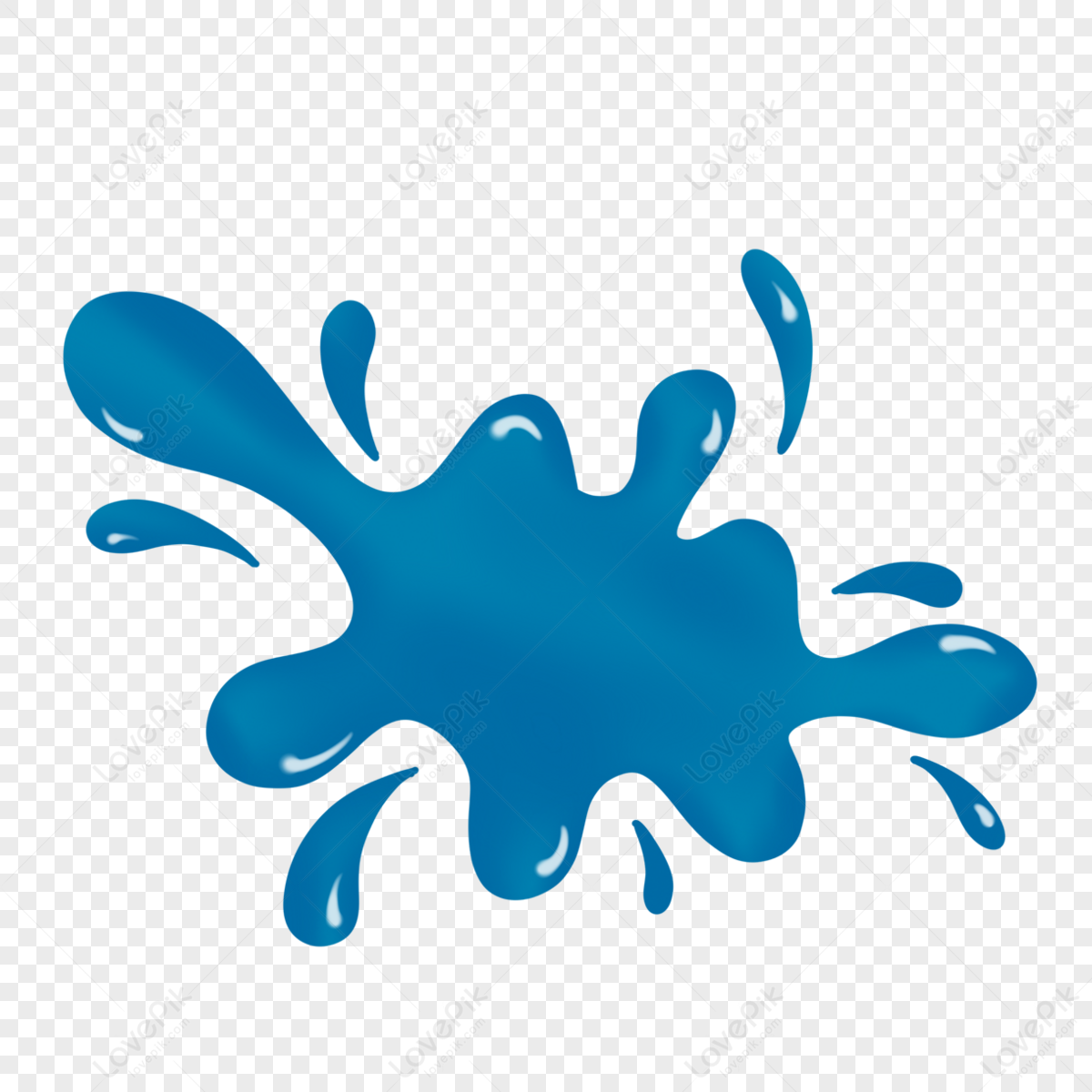 blue paint clipart