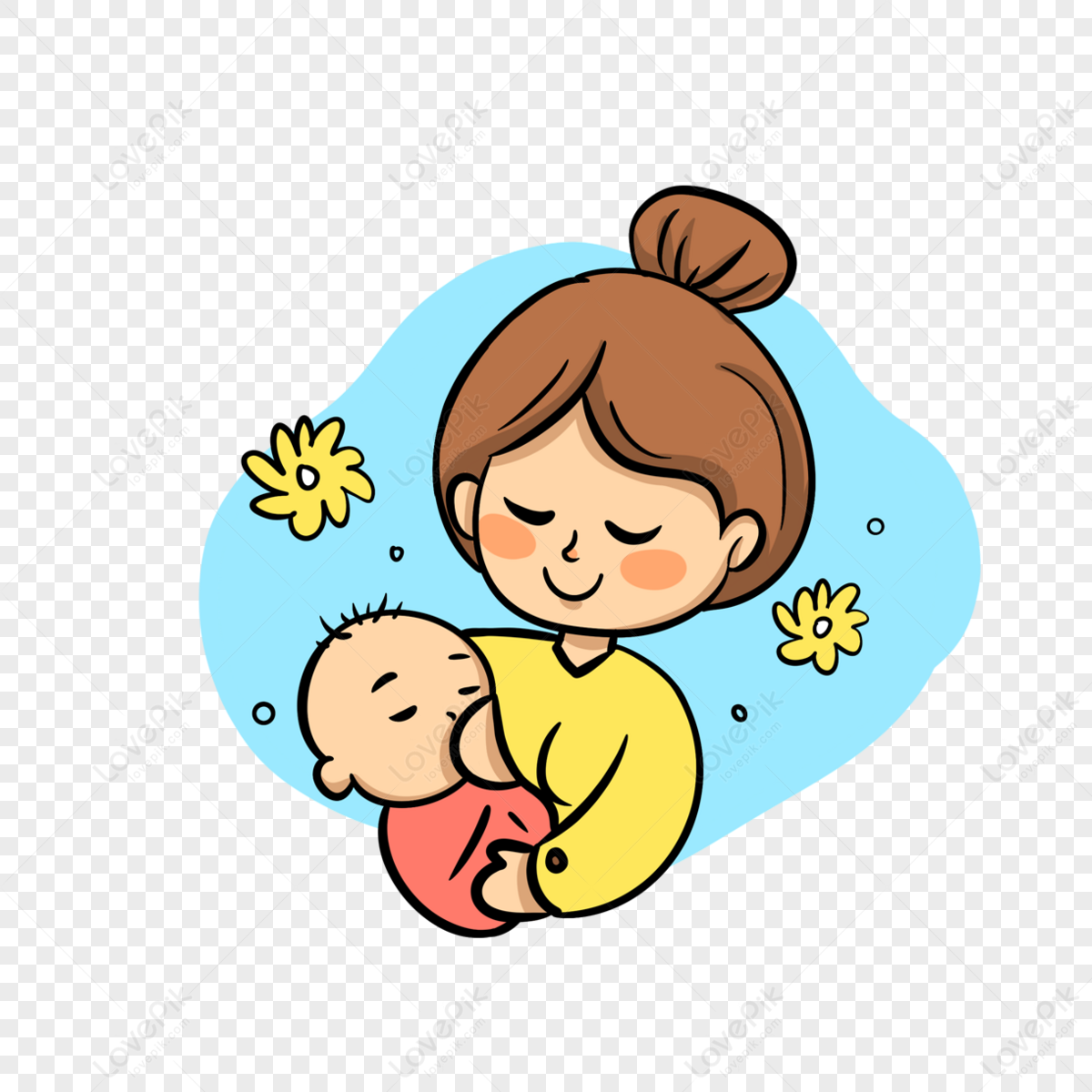 Cartoon Baby Breast Milk,parents,card,greetings PNG Hd Transparent ...