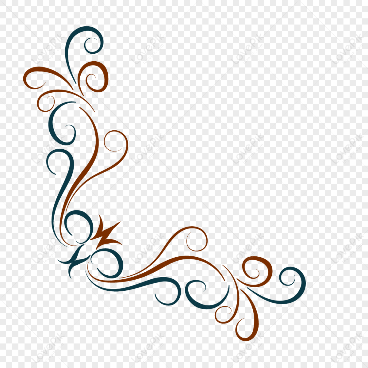 Corner Flower Pattern Shading Material,paint Hand,hand,hand Painted PNG ...