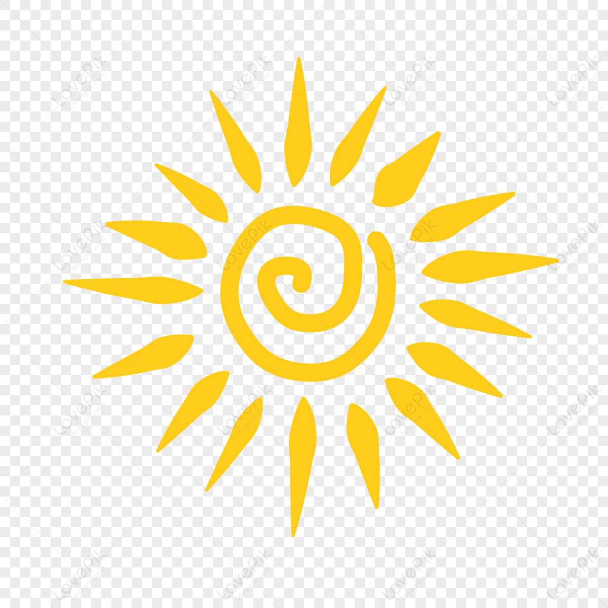 Summer sun drawing icon Royalty Free Vector Image