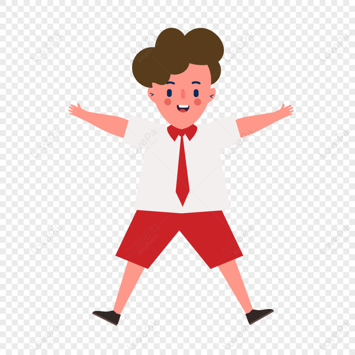 Pupils In School Uniforms,the Boys,raise Hand,cartoon PNG Transparent ...