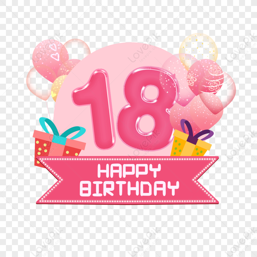 18th Birthday Pink Border,celebrate,isolated,anniversary PNG Hd ...