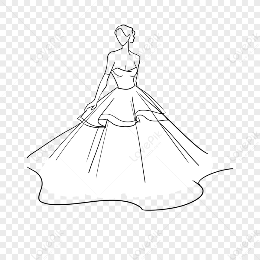 Abstract Lines Of Princess Style Wedding Wedding Figures,characters ...