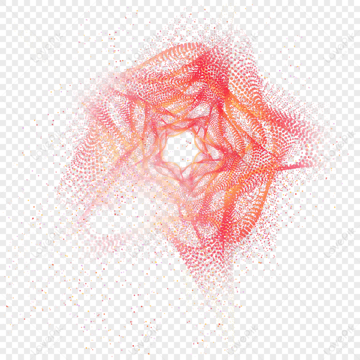 Abstract Red Light Effect Geometric Drop,technology,granule PNG Picture ...