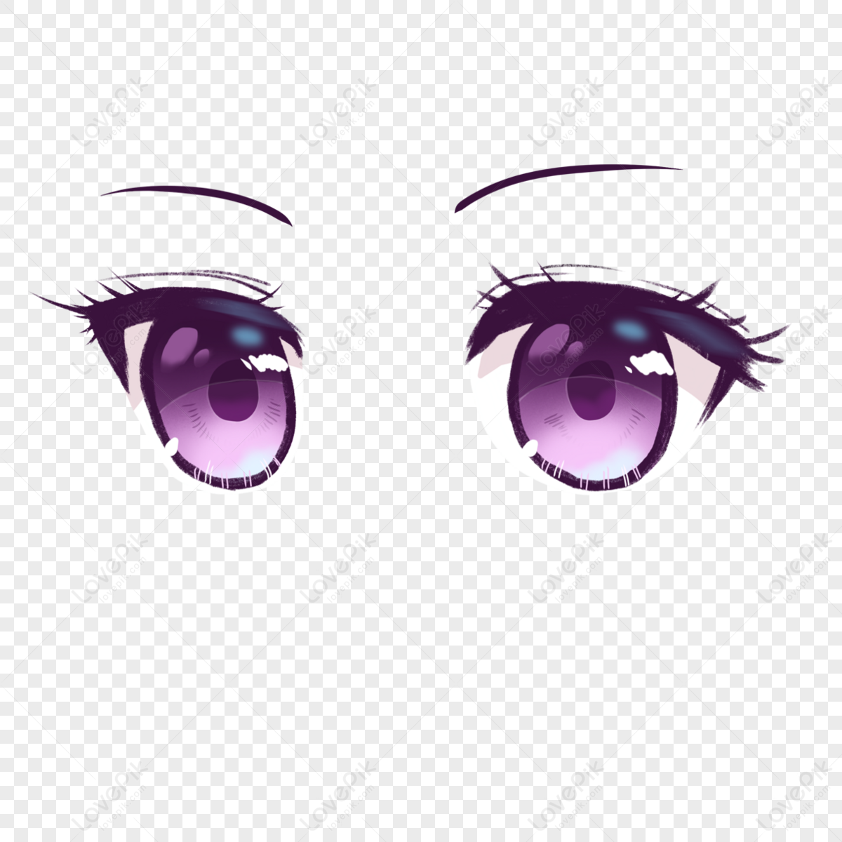 Anime Pink Eyes Png, Transparent Png - Cute Anime Eyes Png, Png