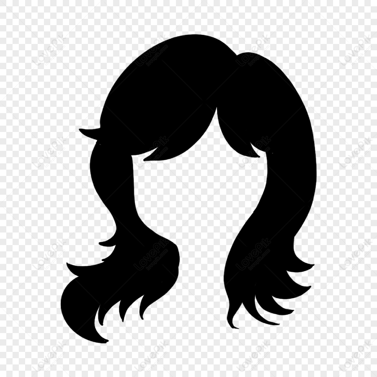 Black Hairstyle Creative Wig,black Creativity,female Hair,silhouette ...