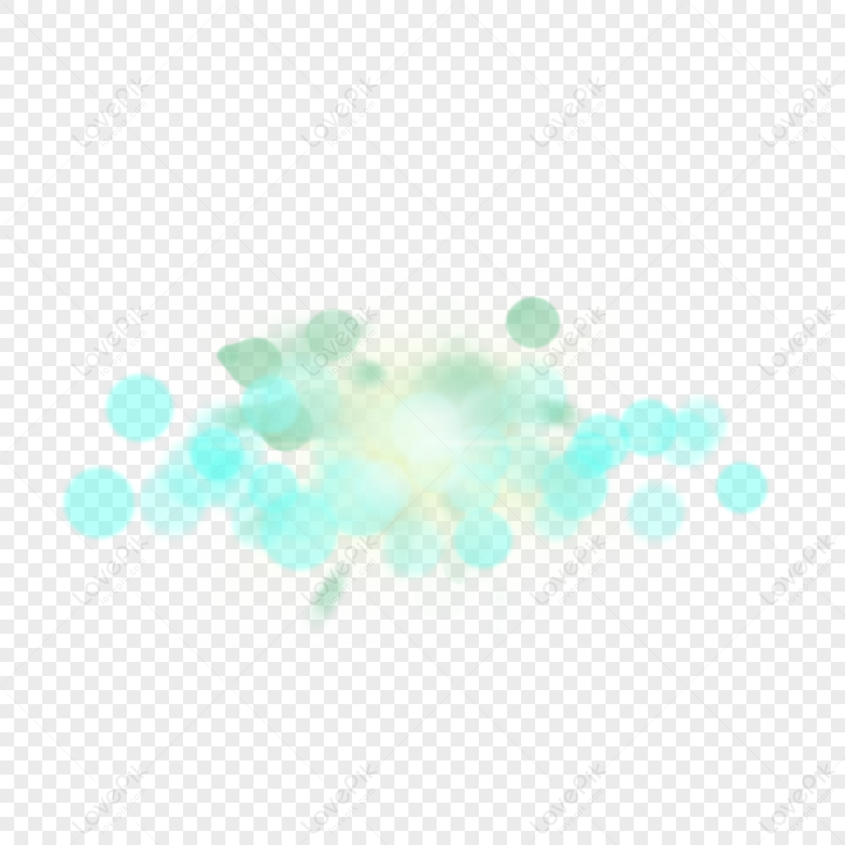 Blue-green Blurred Light Group Abstract Light Effect,light And Shadow ...