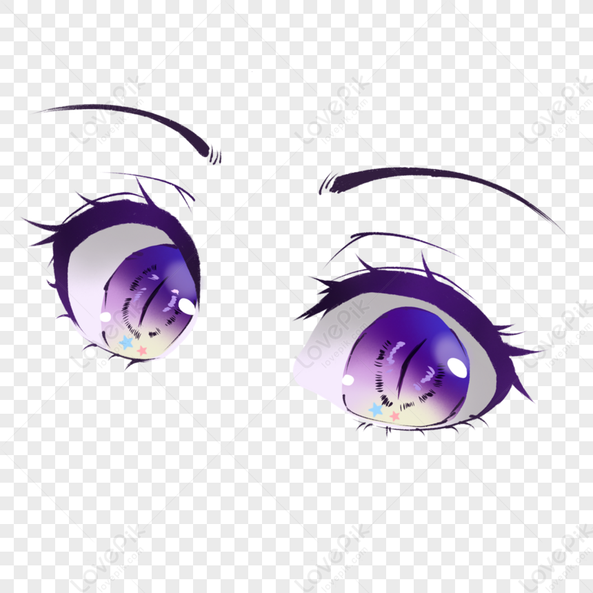 Cartoon Animation Character Girl Purple Eyes,girls Eyes,anime Girls PNG ...
