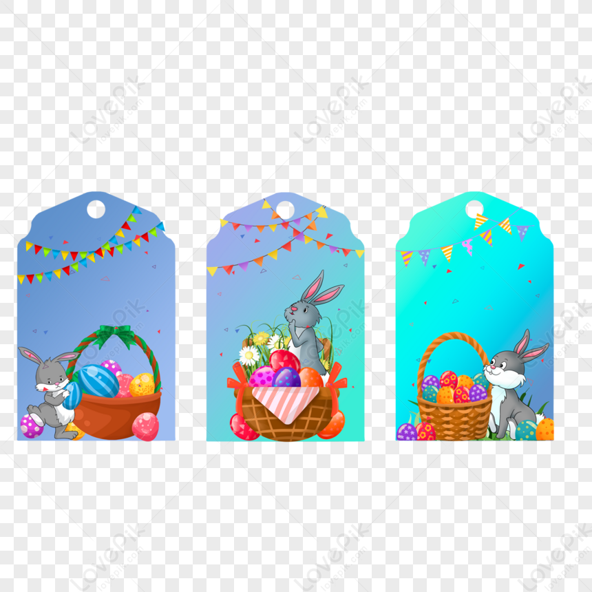 Easter Simple Cute Label,white,labels,art PNG Transparent Image And ...