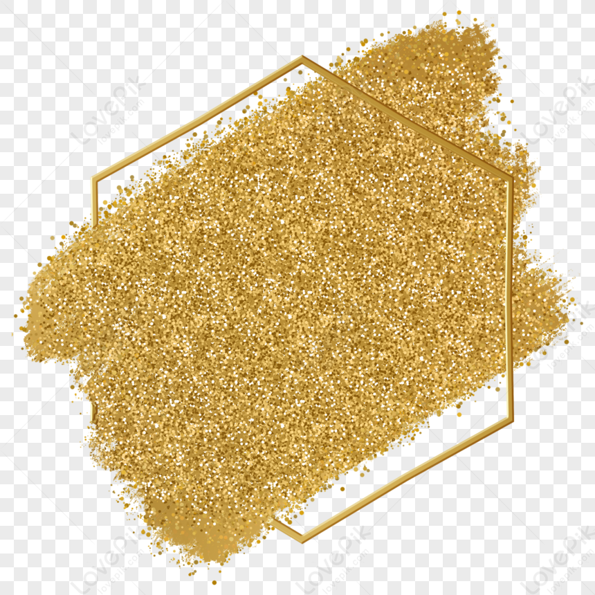 Gold Powder Light Effect Brush Geometry Gradient Border,banner,glow PNG ...