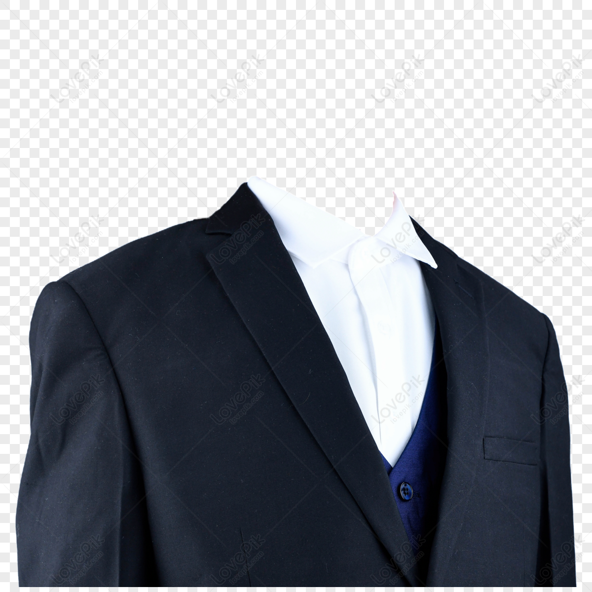 Photographic Black Suit White Shirt No Tie,cloth,formal Wear PNG ...