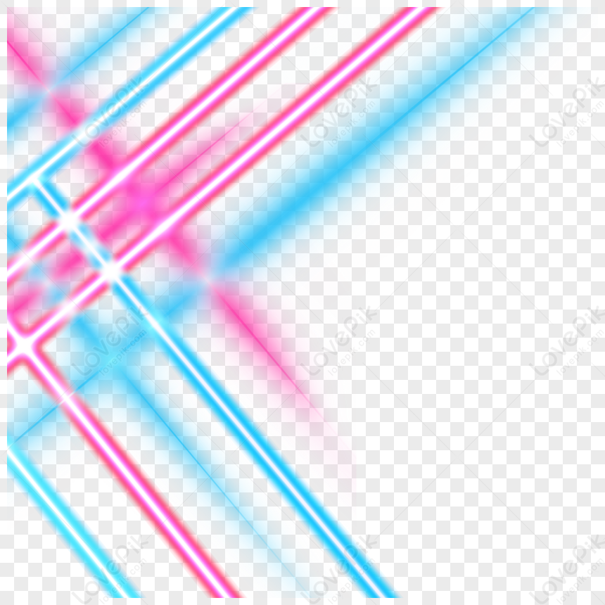 Red Blue Dove Flash Neon Optical Border,color Line,color Lines PNG ...