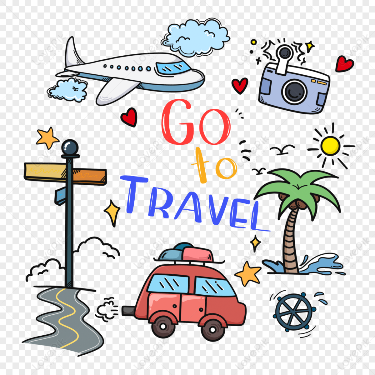 Self-driving travel tourism combination leisure,beauty,rich,road sign png hd transparent image