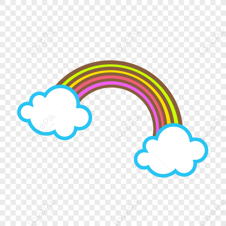 Cartoon Rainbow,beautiful,style,storm PNG Image And Clipart Image For ...