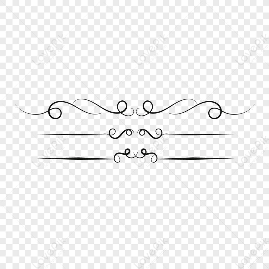 Creative Black Dividing Line Vector Material Png,creative Divider ...