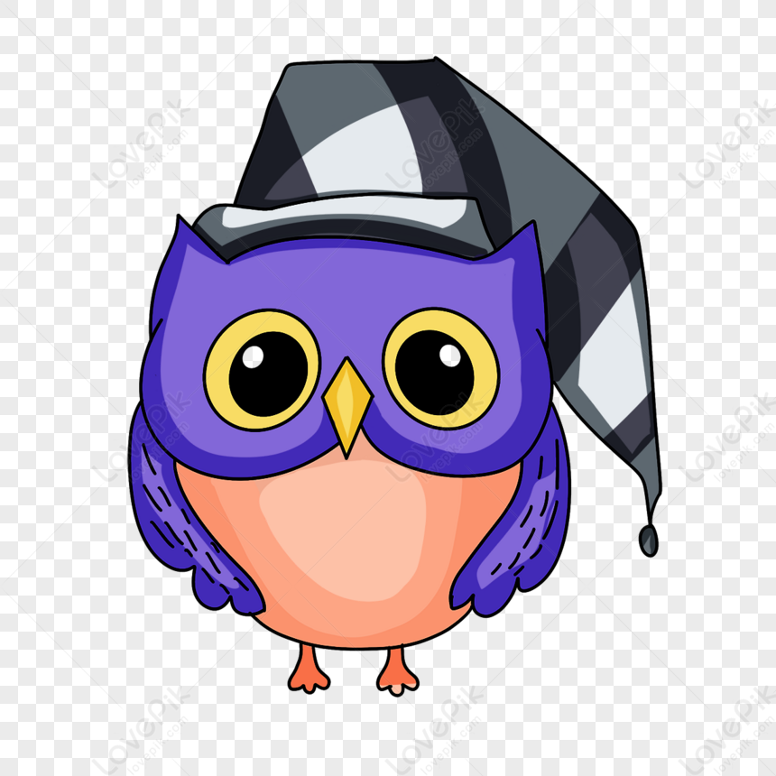 Cute Sleeping Owl,tired Owl,purple,high Resolution Free PNG And Clipart ...