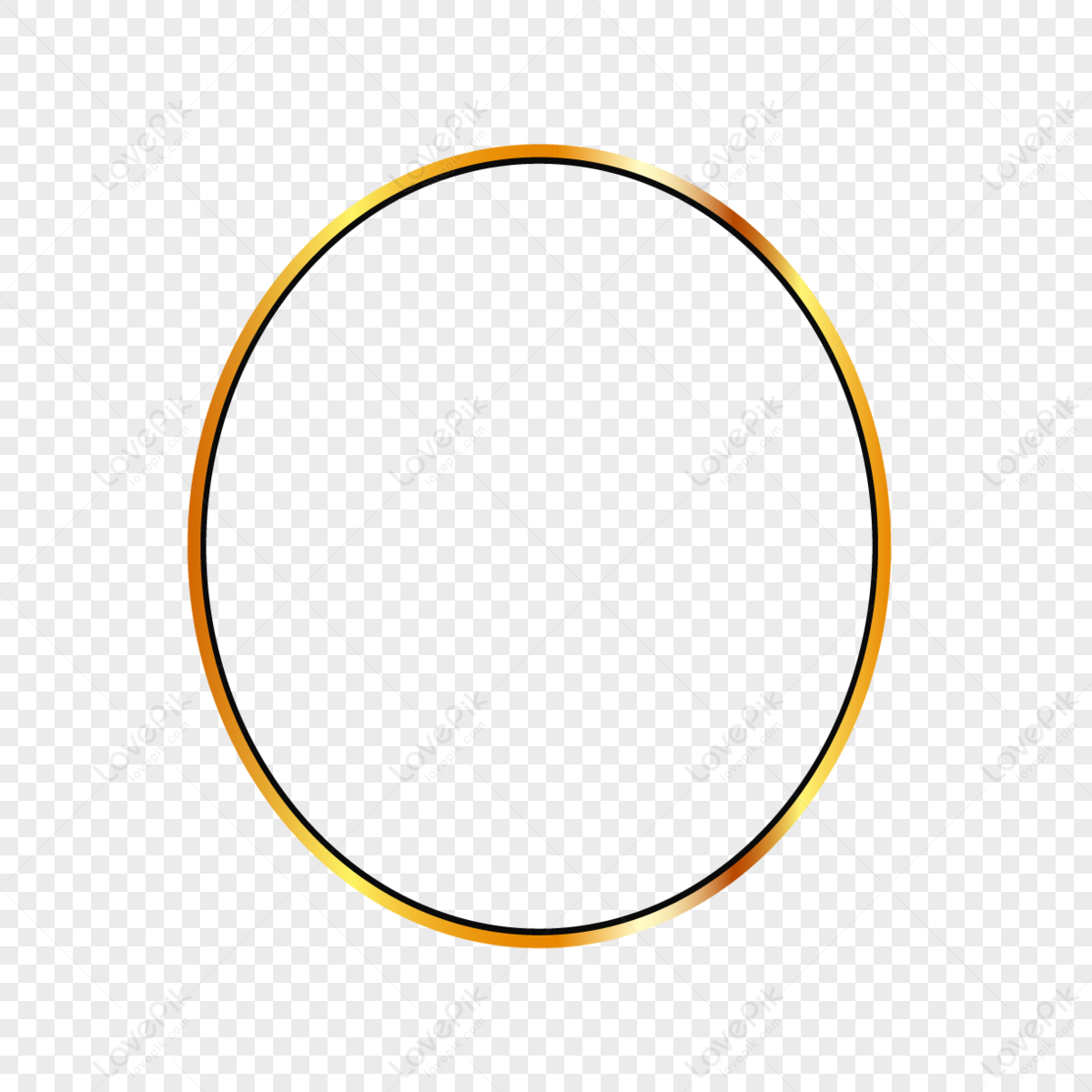 Golden Oval Frame PNG Transparent Images Free Download, Vector Files