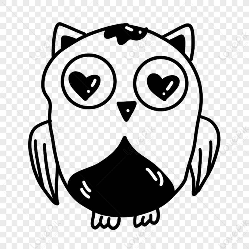 Photo de Hibou De Dessin Anim Noir Et Blanc blanc dessin Anim