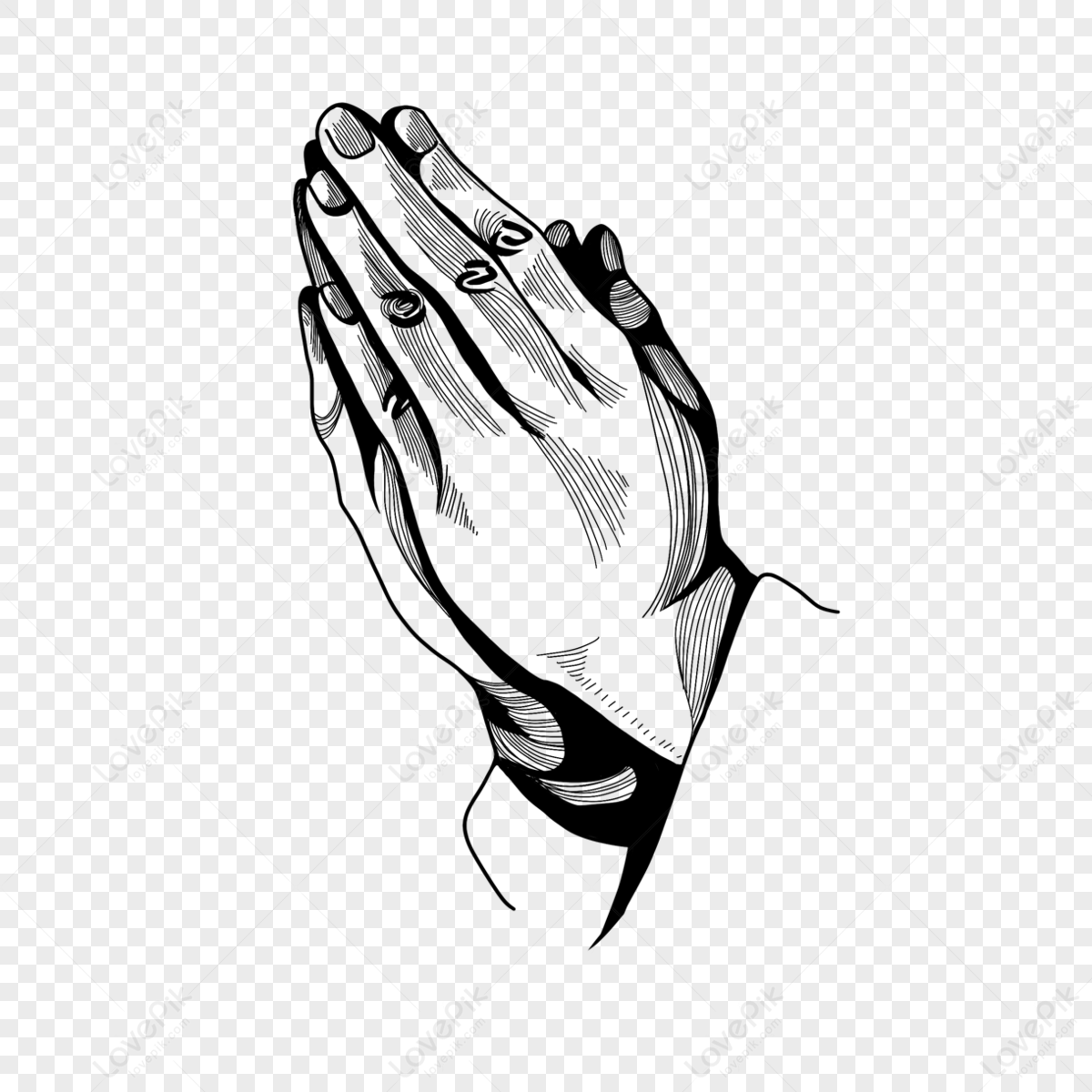 Clipart of a Pair of Prayer or Namaste Hands in a Heart - Royalty Free  Vector Illustration by ColorMagic #1440158