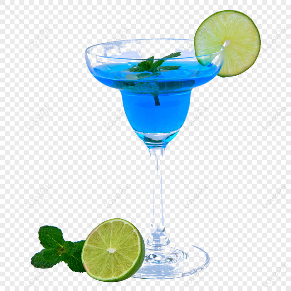 Blue Cocktail Drink Icy Party,slice,plaster,bar Free PNG And Clipart ...