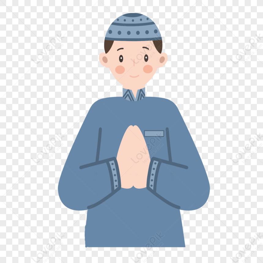 Blue Cute Cartoon Character,religion,characters,prayer PNG Picture And ...