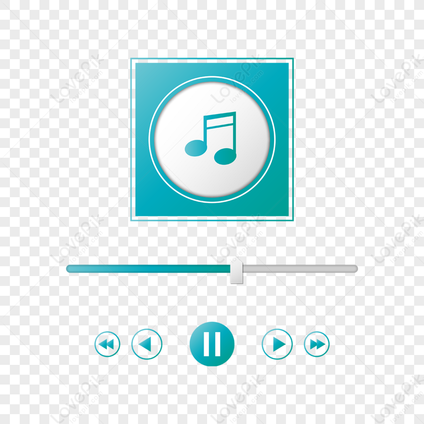 Blue-green Song Music Player Note,blues Music,players,blue Notes PNG ...