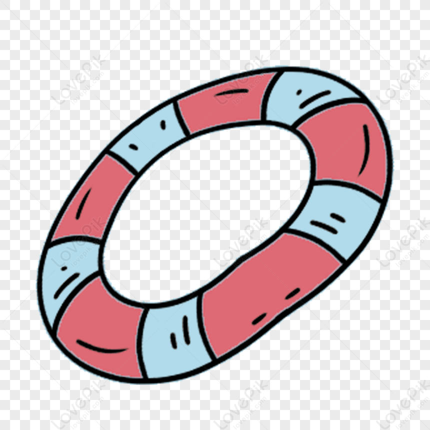 Blue Orange Simple Cartoon Swim Ring,cartoon Rings,cartoon Swimming PNG ...