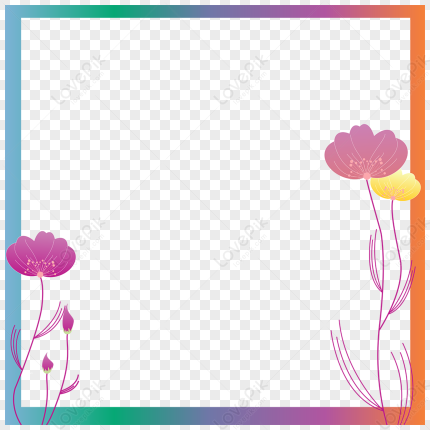 Bright Floral Avatar Box Twibbon Cartoon Floral Avatar,flower,spring ...