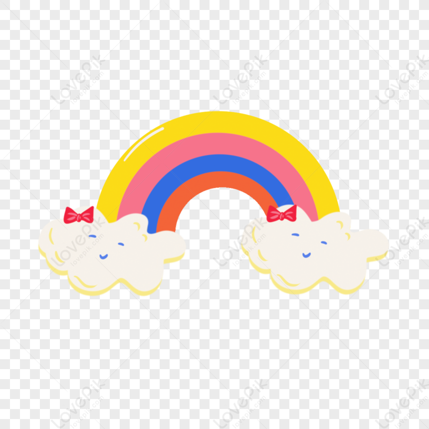 Nastro arcobaleno, cartone animato, modello png