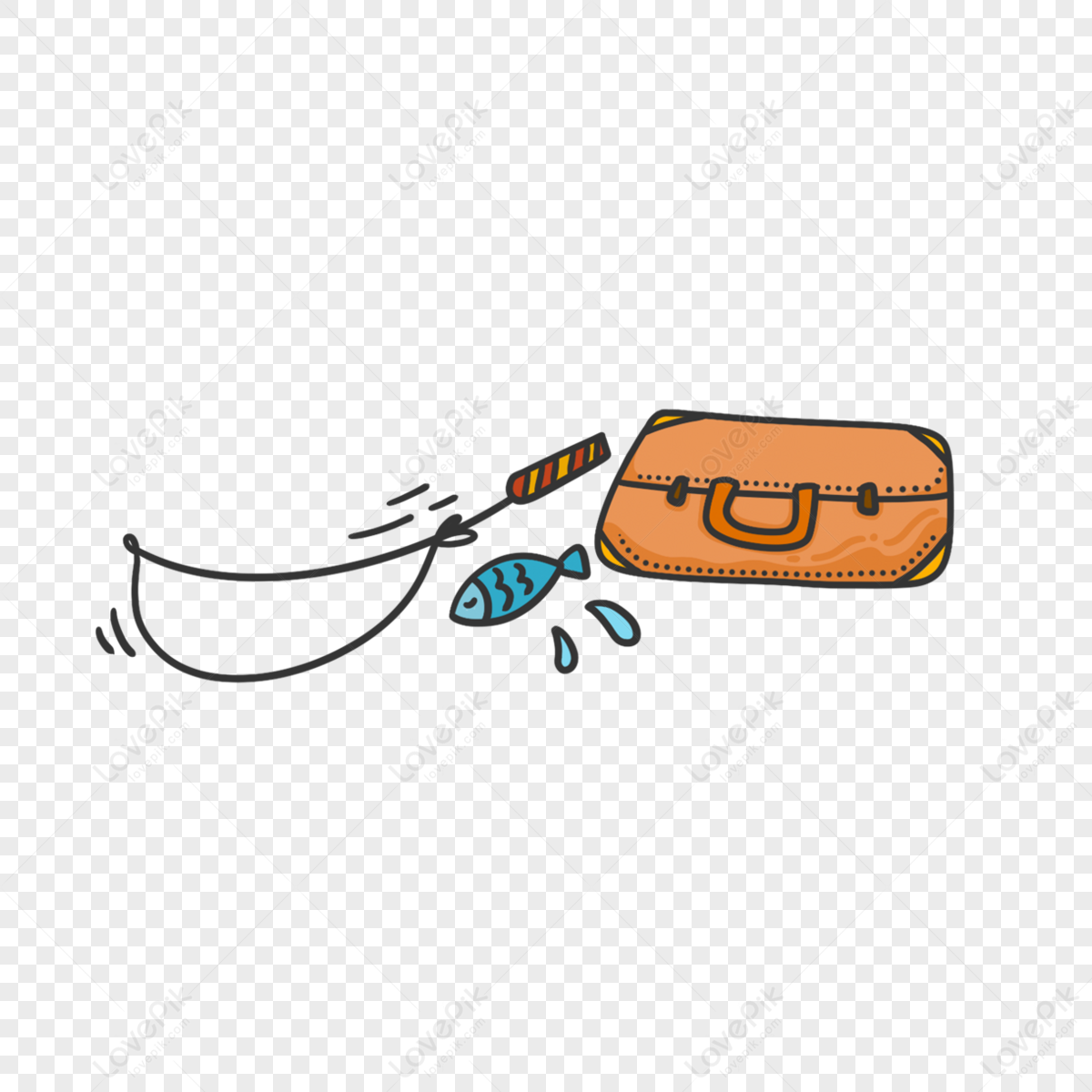 Fishing Rod Cartoon PNG Images With Transparent Background