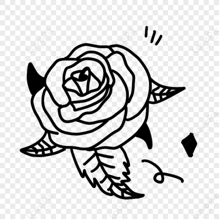 Line Draft Doodle Hand Drawn Line Roses,drafts,rose Lines PNG Picture ...