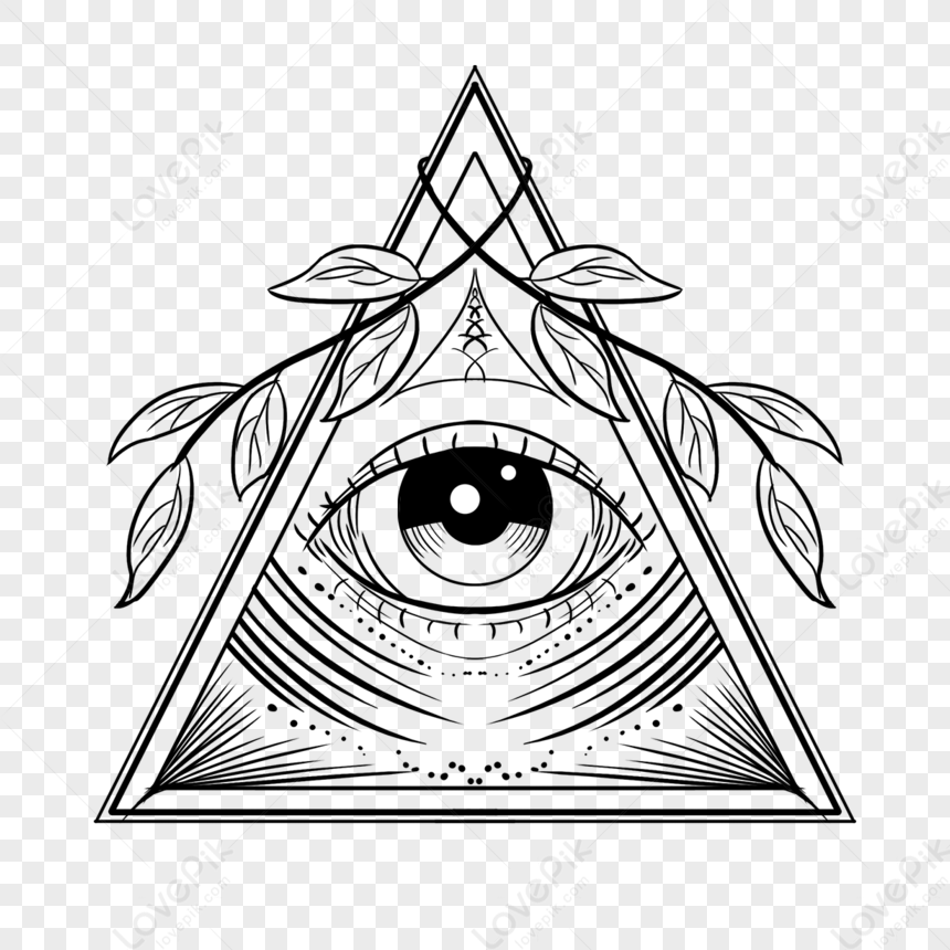 Eye, triangle, totem, png | PNGWing