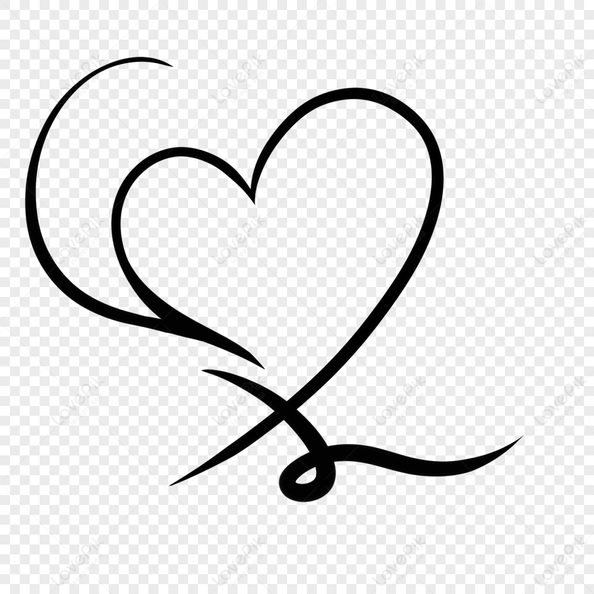Love Line Drawing Simple,black,thickness,thick PNG Image Free Download ...