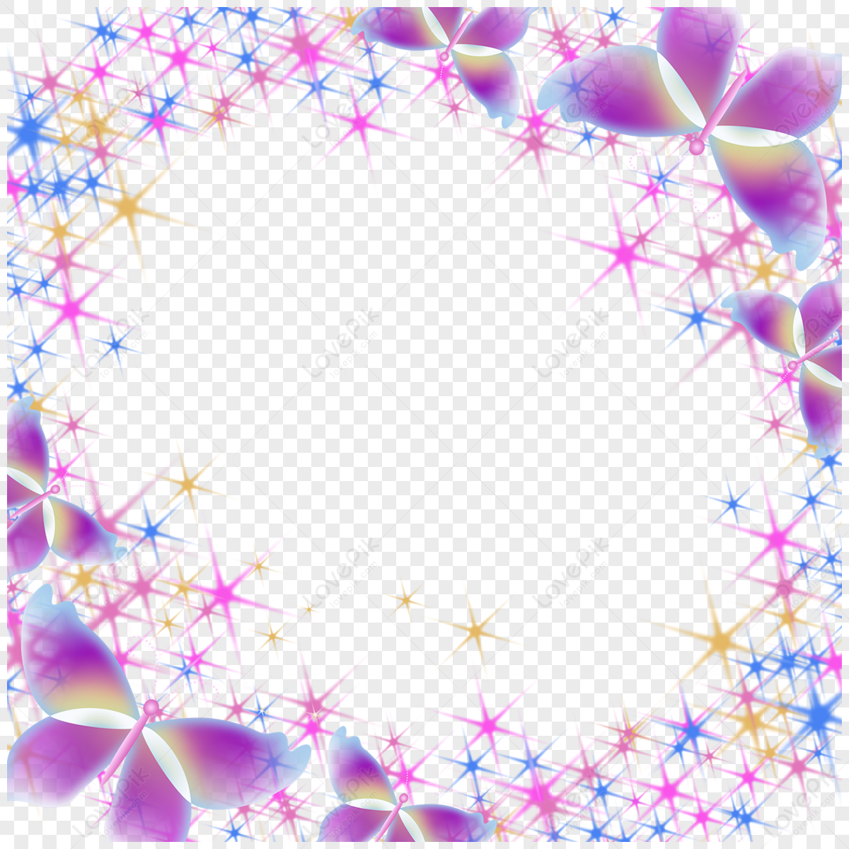 Purple Light Effect Butterfly Border,effects,frame,flying PNG ...