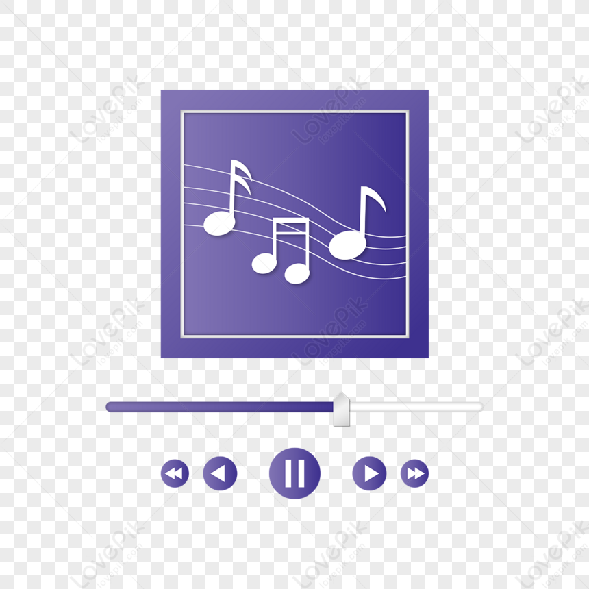 Purple Song Music Player Note,musical Notes,players,gradient PNG Hd ...
