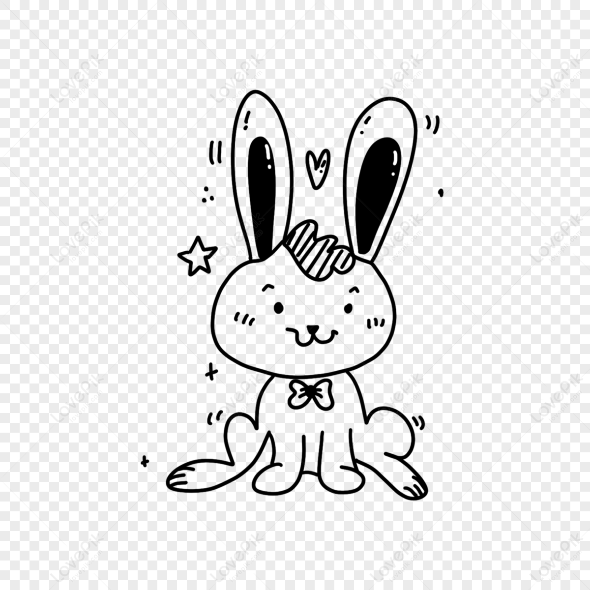 Cute Rabbit Drawing 18735009 PNG
