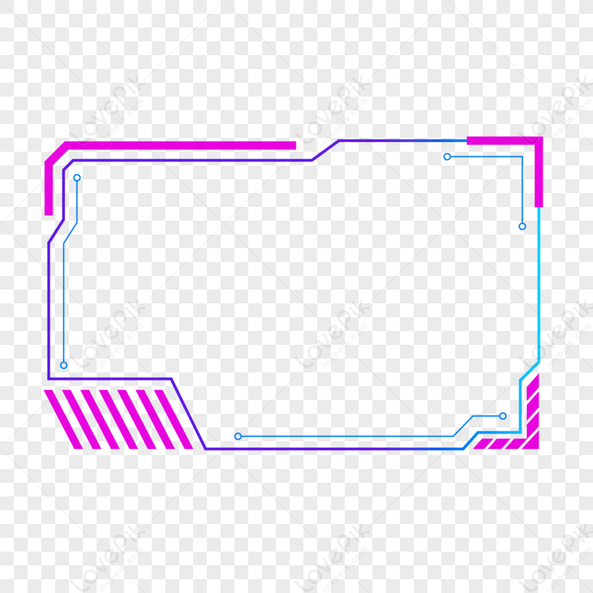 Simple Geometric Technology Twitch Live Stream Overlay Border,live ...