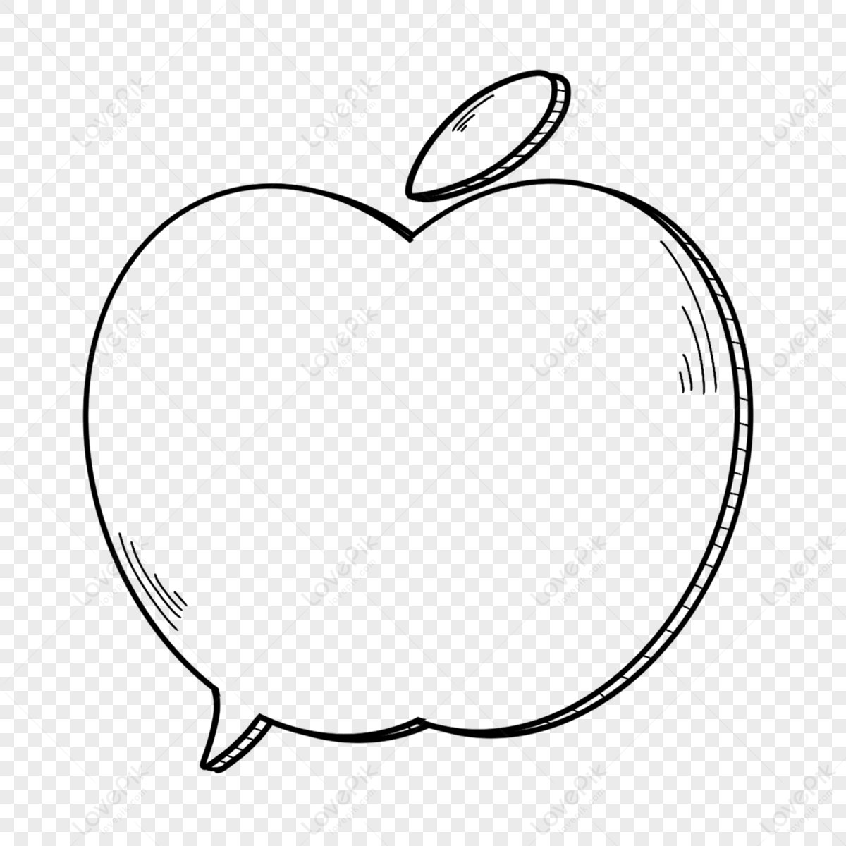 Apple Fruit Hand Drawn Outline Doodle Stock Vector (Royalty Free)  1044230602 | Shutterstock