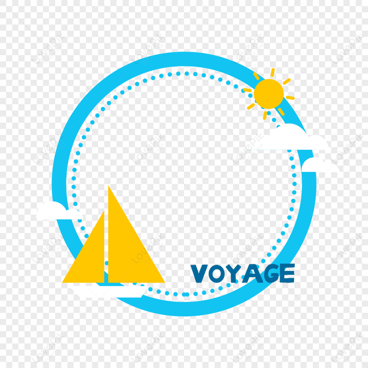 Twibbon cute blue sailing boat avatar border,frame,cute borders png transparent image