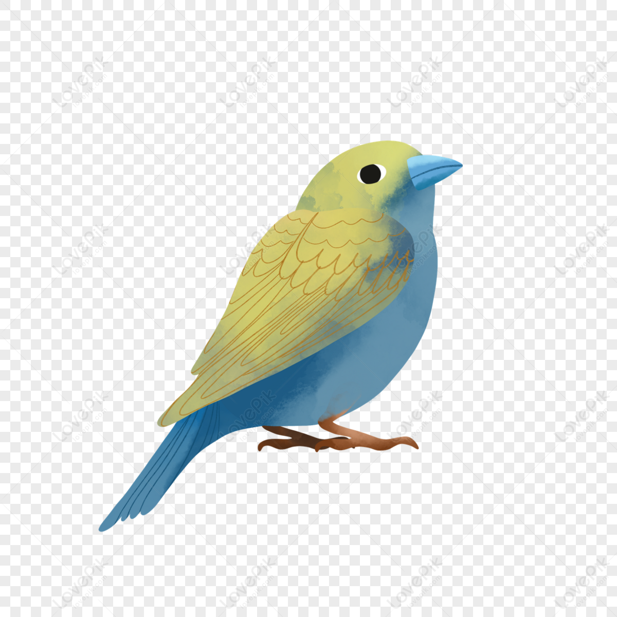Yellow wings watercolor bird animals,blue,watercolor birds,tree branch png transparent background
