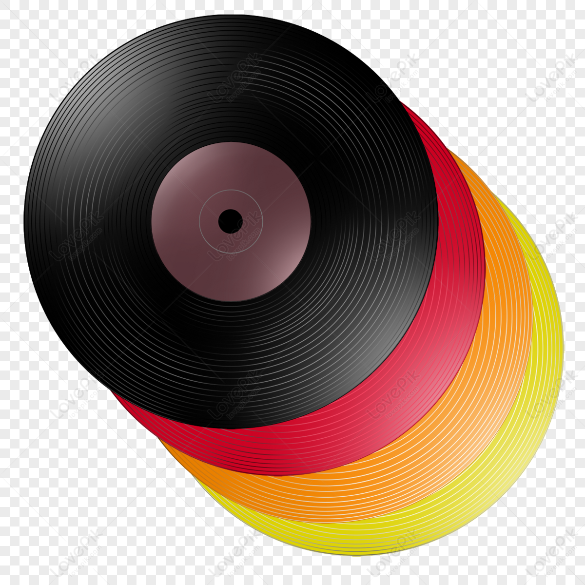 Vinyl record transparent effect vector Stock Vector