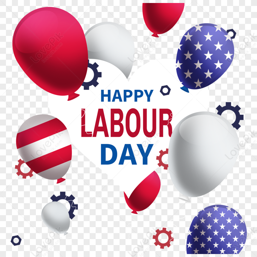 American Flag Balloon Labor Day,card,poster,flags PNG Image Free ...