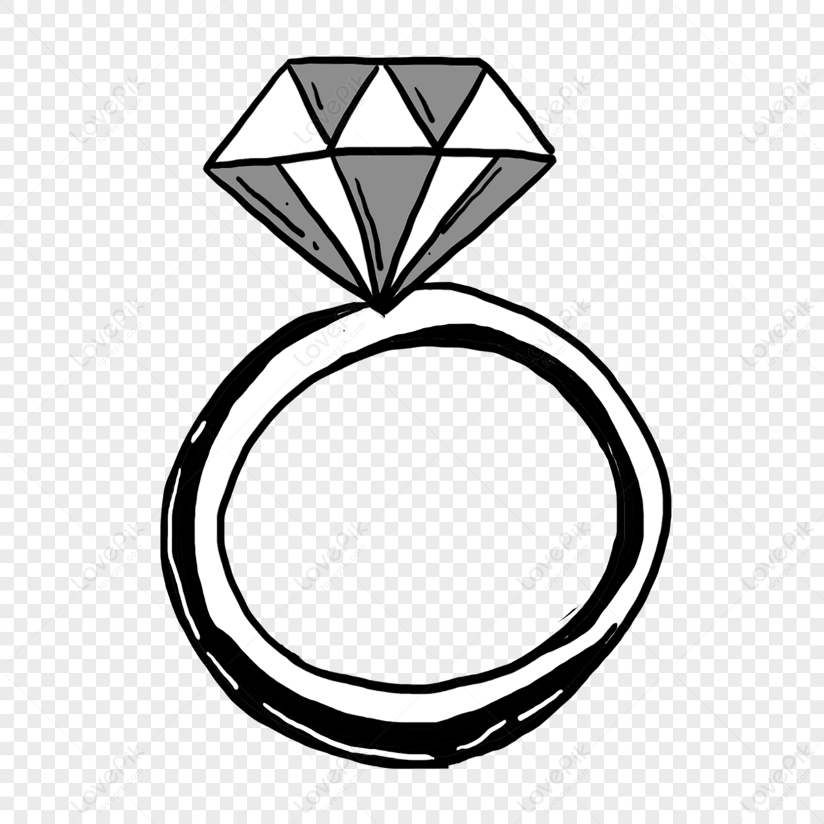 Diamond Wedding Ring Clipart PNG Images, Wedding Ring With Diamond Black  And White, Wedding Logo, Diamond Logo, Wedding PNG Image For Free Download