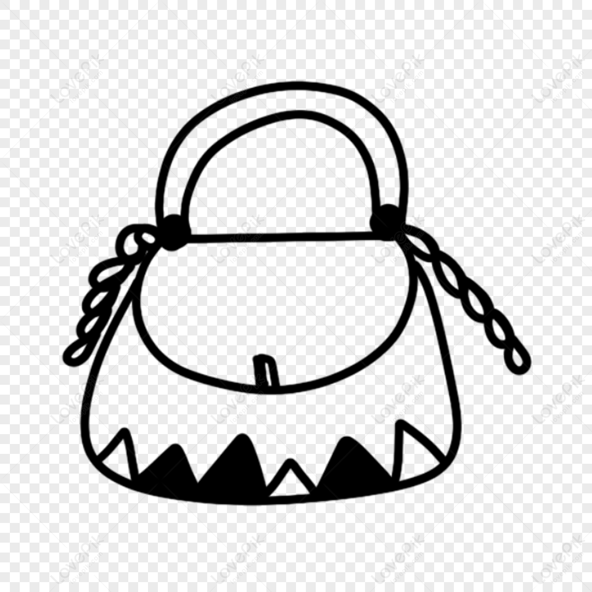 How to draw LADIES PURSE - YouTube